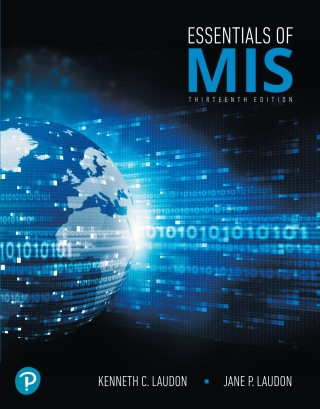 Cover image: Essentials of MIS 13th edition 9780134802756