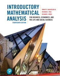 Cover image: Introductory Mathematical Analysis for Business, Economics, and the Life and Social Sciences 14th edition 9780134141107