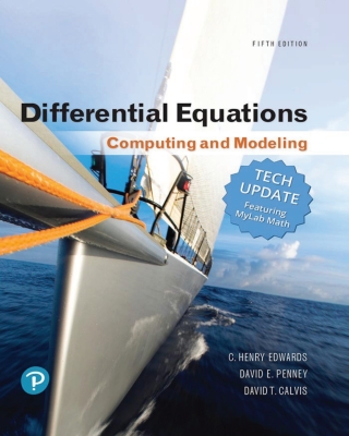 Cover image: Differential Equations: Computing and Modeling, Tech Update 5th edition 9780134850474