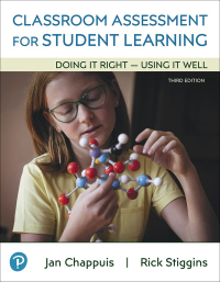 Cover image: Classroom Assessment for Student Learning 3rd edition 9780135185575