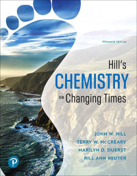 Cover image: Hill's Chemistry for Changing Times 15th edition 9780134878102