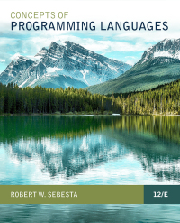 Cover image: Concepts of Programming Languages 12th edition 9780134997186