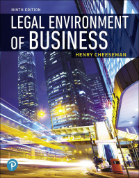 Cover image: Legal Environment of Business 9th edition 9780135173954