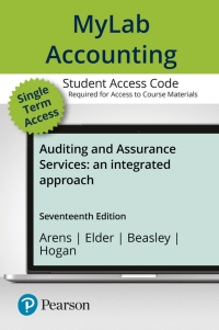 Cover image: MyLab Accounting with Pearson eText Access Code for Auditing and Assurance Services 17th edition 9780135176115