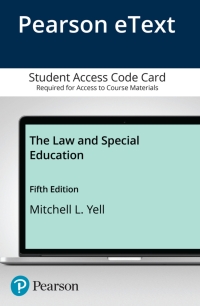 Cover image: The Law and Special Education -- Pearson eText 5th edition 9780135178386
