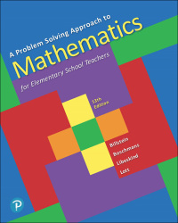 Cover image: Problem Solving Approach to Mathematics for Elementary School Teachers, A 13th edition 9780135183885