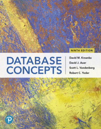 Cover image: Database Concepts 9th edition 9780135188149