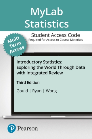 Cover image: MyLab Statistics with Pearson eText Access Code (24 Months) for Introductory Statistics: Exploring the World Through Data 3rd edition 9780135190234
