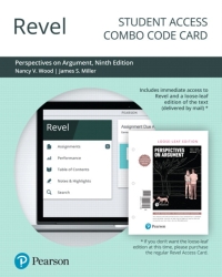 Cover image: Revel + Print Combo Access Code for Perspectives on Argument 9th edition 9780135190623