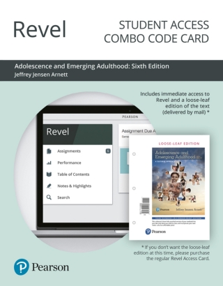 Cover image: Revel + Print Combo Access Code for Adolescence and Emerging Adulthood: A Cultural Approach 6th edition 9780135192702