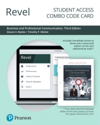 Cover image: Revel + Print Combo Access Code for Business and Professional Communication 3rd edition 9780135197486