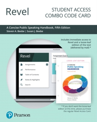Cover image: Revel + Print Combo Access Code for Concise Public Speaking Handbook, A 5th edition 9780135197592