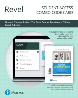 Cover image: Revel + Print Combo Access Code for Human Communication: The Basic Course 14th edition 9780135197691