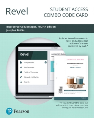 Cover image: Revel + Print Combo Access Code for Interpersonal Messages 4th edition 9780135197714