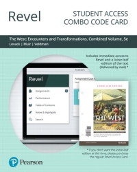 Cover image: Revel + Print Combo Access Code for The West: Encounters and Transformations, Combined Volume 5th edition 9780135200308