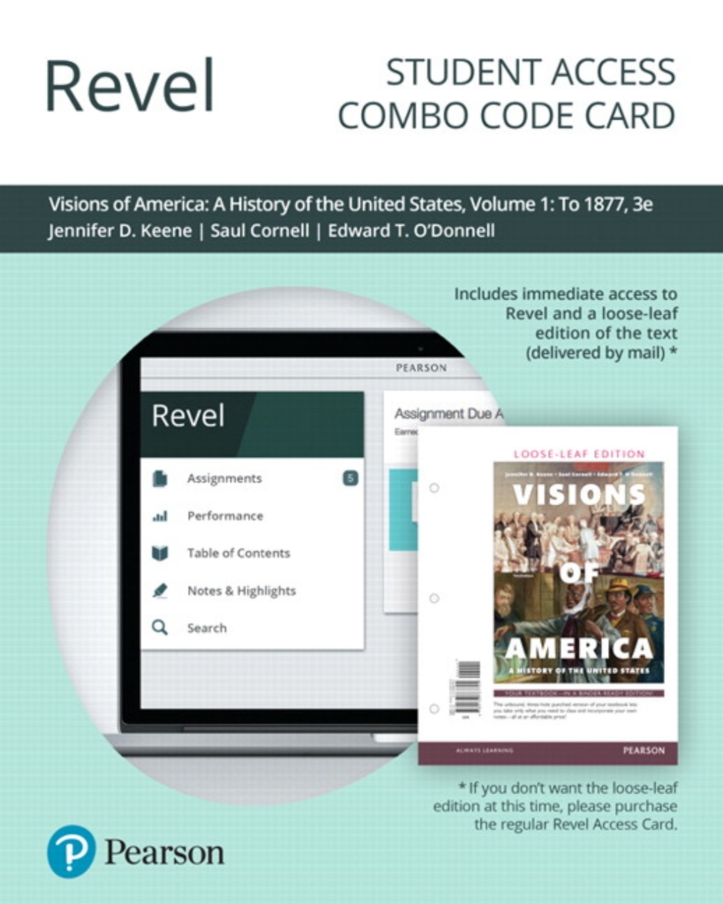 Revel + Print Combo Access Code for Visions of America: A History of the United States, Volume 1 3rd Edition
