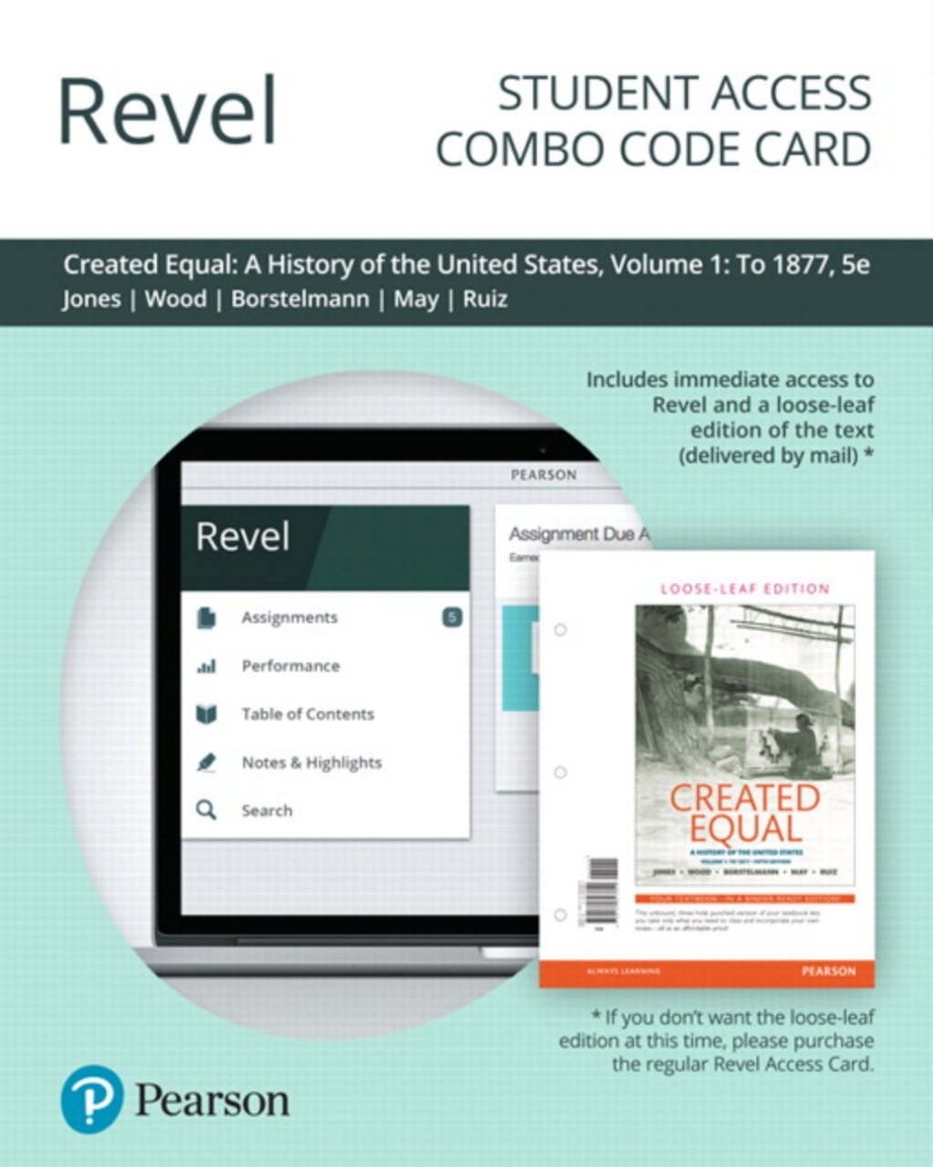 Revel + Print Combo Access Code for Created Equal: A History of the United States, Volume 1 5th Edition