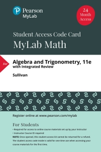 Cover image: MyLab Math with Pearson eText Access Code for Algebra and Trigonometry 11th edition 9780135202746
