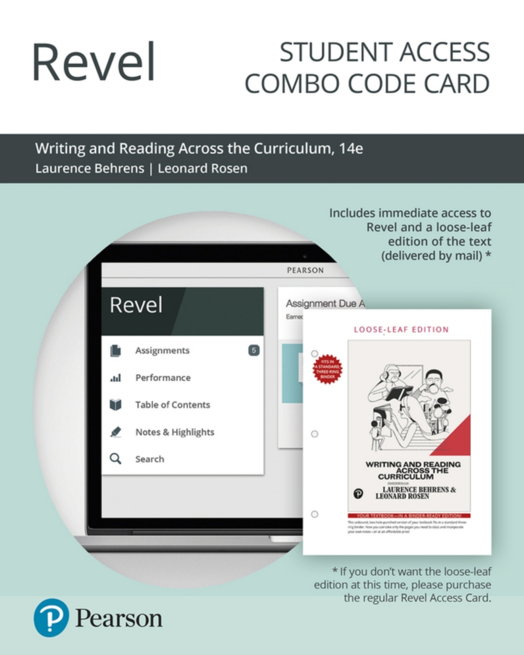 Revel + Print Combo Access Code for Writing and Reading Across the Curriculum 14th Edition