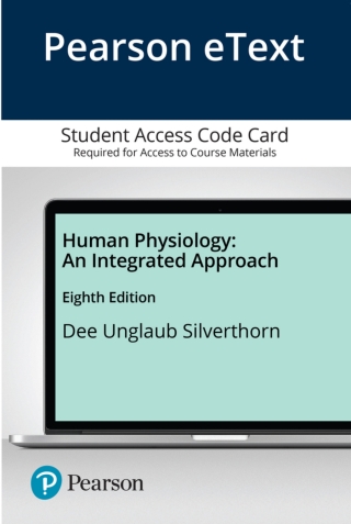 Cover image: Human Physiology: An Integrated Approach 8th edition 9780135212912