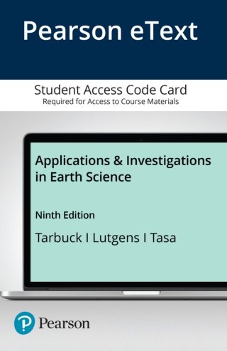 Cover image: Applications and Investigations in Earth Science 9th edition 9780135213186