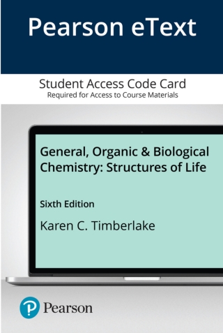 Cover image: General, Organic, and Biological Chemistry: Structures of Life 6th edition 9780135214138