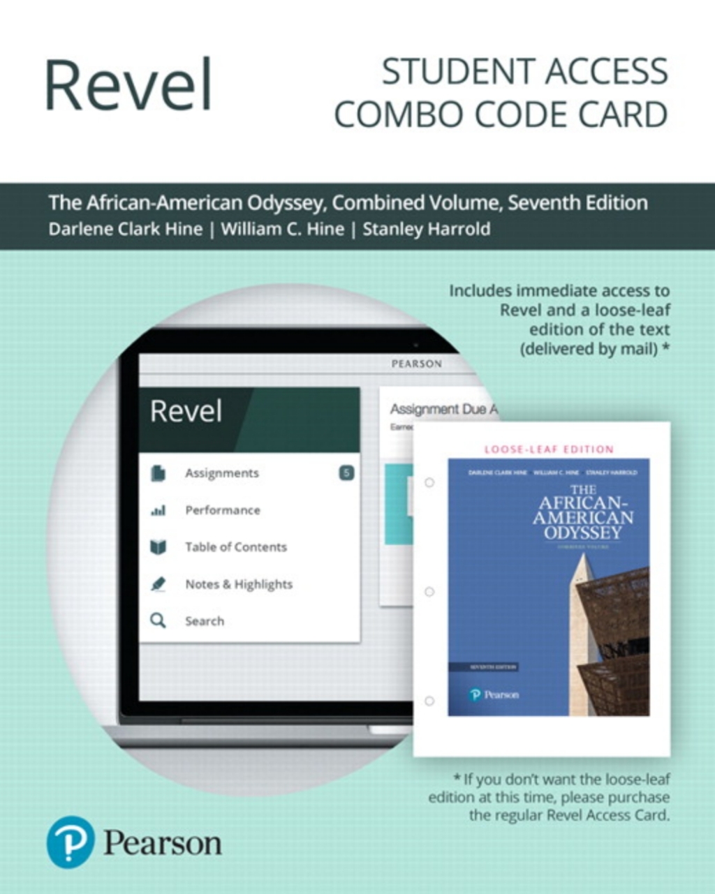 Revel + Print Combo Access Code for The African-American Odyssey, Combined Volume 7th Edition