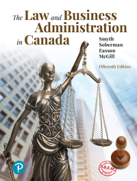 Cover image: The Law and Business Administration in Canada 15th edition 9780135353721
