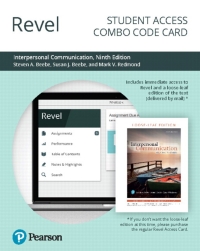 Cover image: Revel + Print Combo Access Code for Interpersonal Communication 9th edition 9780135255346