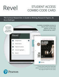 Cover image: Revel + Print Combo Access Code for Curious Researcher, The 9th edition 9780135259641