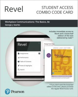 Cover image: Revel + Print Combo Access Code for Workplace Communications: The Basics 8th edition 9780135259917
