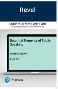 Cover image: Revel Access Code for Essential Elements of Public Speaking 7th edition 9780135304969