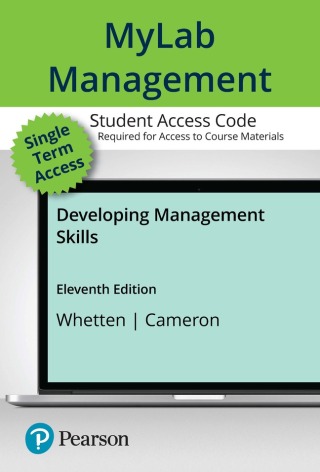Cover image: MyLab Management with Pearson eText Access Code for Developing Management Skills 11th edition