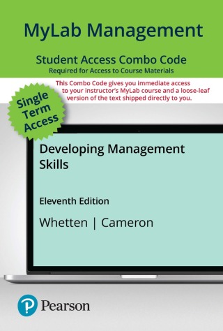 Cover image: MyLab Management with Pearson eText + Print Combo Access Code for Developing Management Skills 11th edition 9780135349588