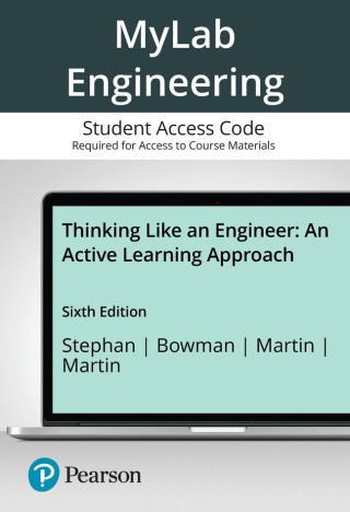 Cover image: MyLab Engineering with Pearson eText Access Code for Thinking Like an Engineer: An Active Learning Approach 6th edition 9780135352076