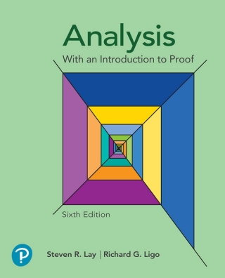 Cover image: Analysis with an Introduction to Proof 6th edition 9780138033163
