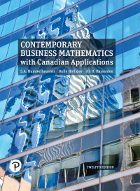 Cover image: Contemporary Business Mathematics with Canadian Applications 12th edition 9780135405871
