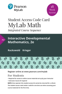Cover image: MyLab Math with Pearson eText (up to 18-weeks) Access Code for Interactive Developmental Math 2nd edition 9780135450826