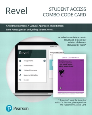 Cover image: Revel + Print Combo Access Code for Child Development: A Cultural Approach 3rd edition 9780135463987