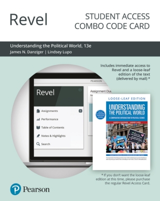 Cover image: Revel + Print Combo Access Code for Understanding the Political World: A Comparative Introduction to Political Science 13th edition 9780135560747