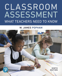 Cover image: Classroom Assessment: What Teachers Need to Know 9th edition 9780135569108
