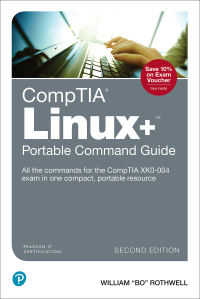 Imagen de portada: CompTIA Linux+ Portable Command Guide 2nd edition 9780135591840