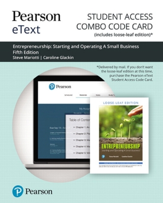 Cover image: Entrepreneurship: Starting and Operating A Small Business 5th edition 9780135637968