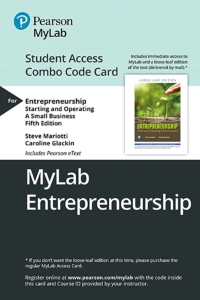 Cover image: MyLab Entrepreneurship with Pearson eText + Print Combo Access Code for Entrepreneurship 5th edition 9780135637999