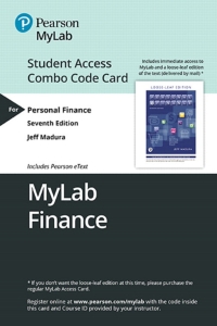 Cover image: MyLab Finance with Pearson eText + Print Combo Access Code for Personal Finance 7th edition 9780135639498