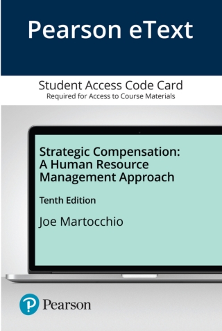 Cover image: Strategic Compensation: A Human Resource Management Approach 10th edition 9780135639634