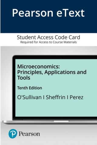 Cover image: Microeconomics: Principles, Applications, and Tools 10th edition 9780135640067