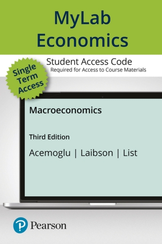 Cover image: MyLab Economics with Pearson eText Access Code for Macroeconomics 3rd edition 9780135770924