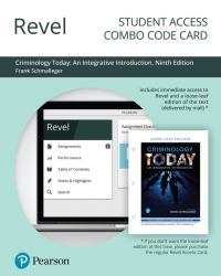 Cover image: Revel + Print Combo Access Code for Criminology Today 9th edition 9780135776384