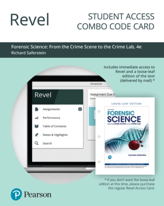 Cover image: Revel + Print Combo Access Code for Forensic Science: From the Crime Scene to the Crime Lab 4th edition 9780135776667